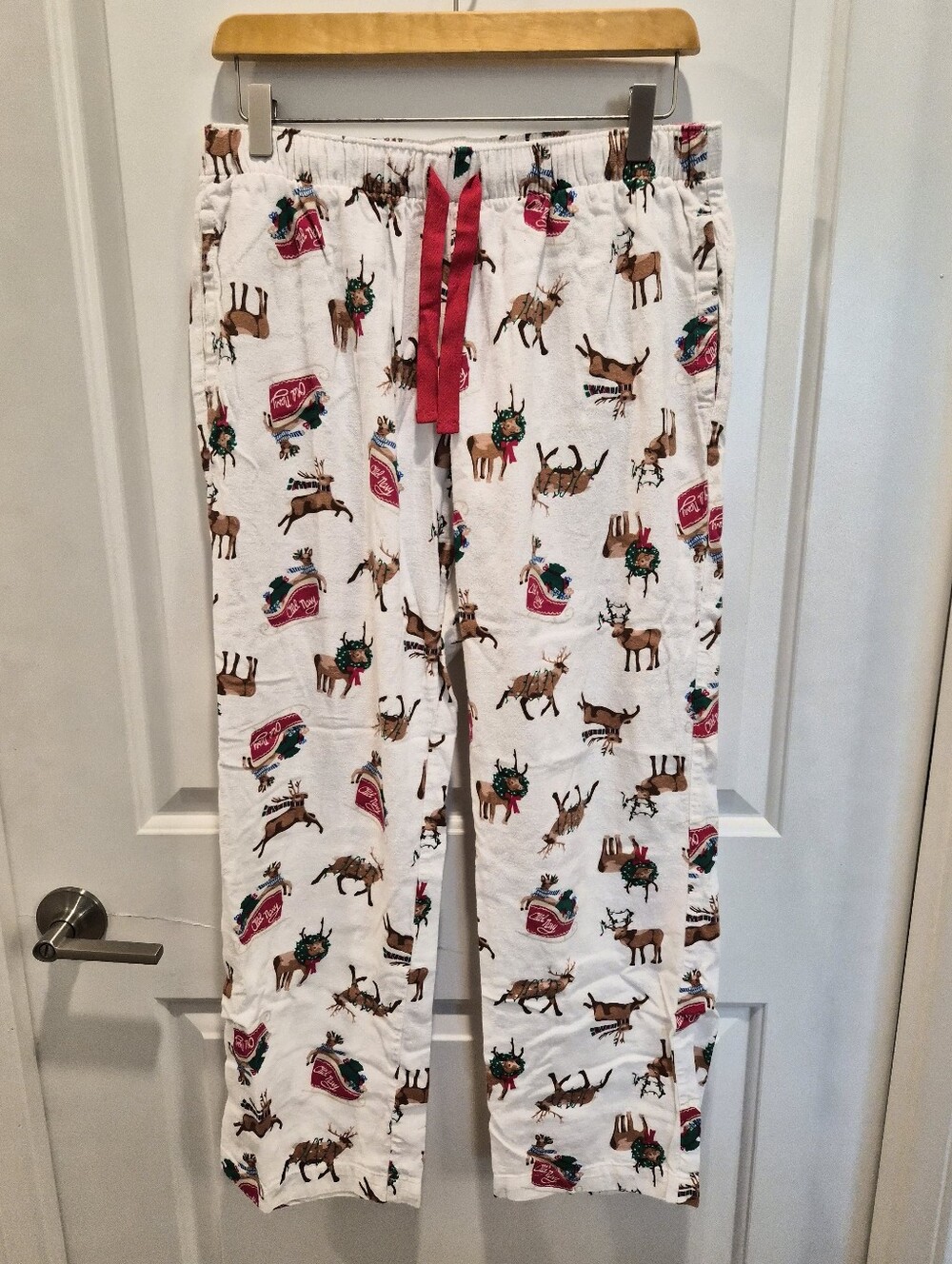Old Navy White Reindeer Print Pajama Pants